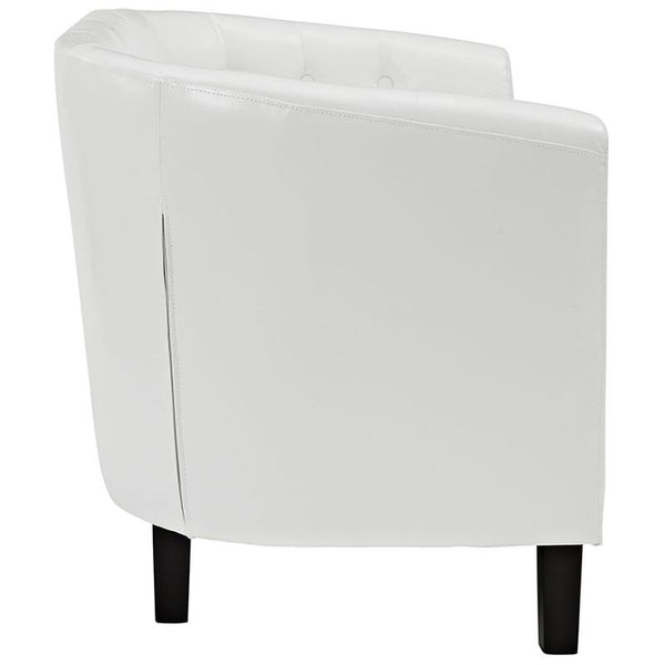 Prospect Vinyl Loveseat in White