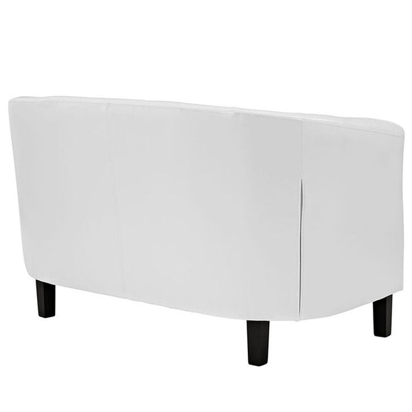 Prospect Vinyl Loveseat in White