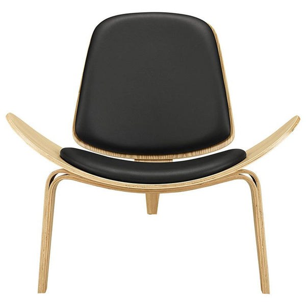 Arch Vinyl Lounge Chair in Oak Black