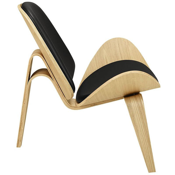 Arch Vinyl Lounge Chair in Oak Black