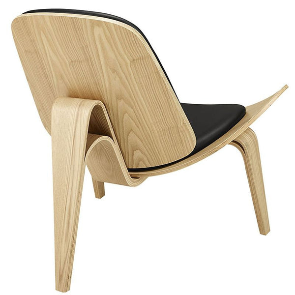 Arch Vinyl Lounge Chair in Oak Black