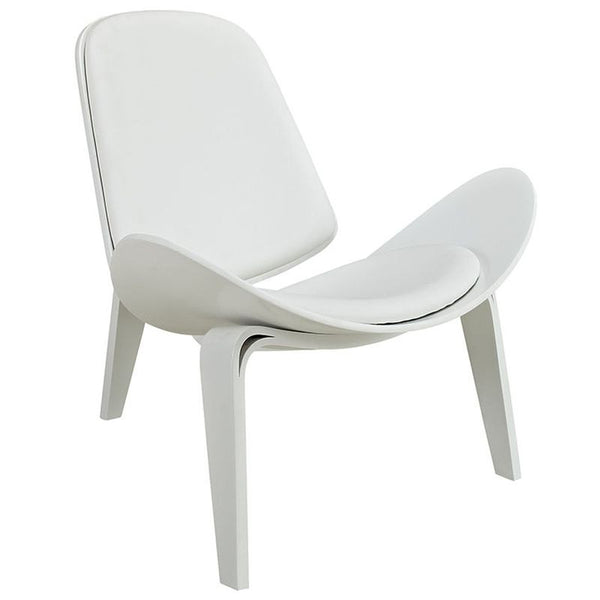 Arch Vinyl Lounge Chair in White White