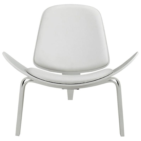 Arch Vinyl Lounge Chair in White White