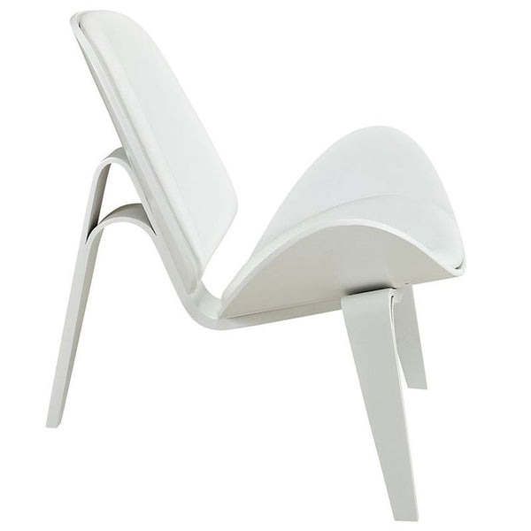 Arch Vinyl Lounge Chair in White White