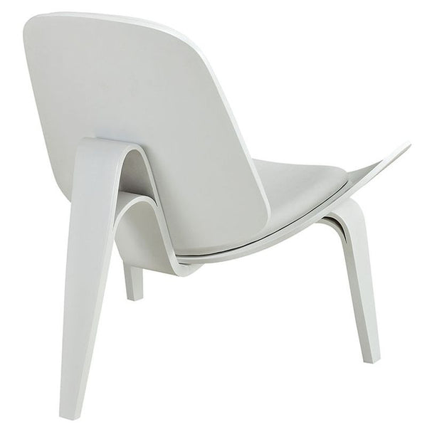 Arch Vinyl Lounge Chair in White White