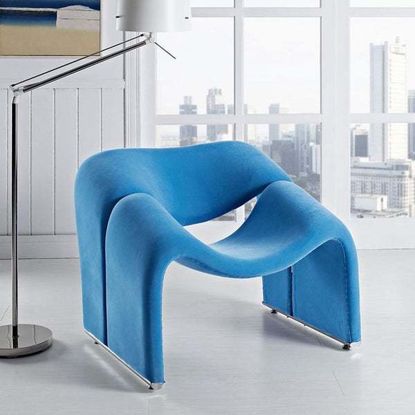 Cusp Lounge Chair in Blue