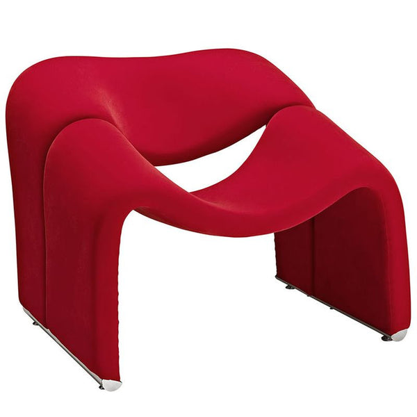 Cusp Lounge Chair in Red