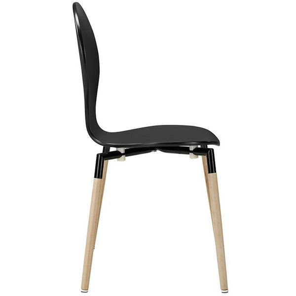 Path Dining Wood Side Chair in Black