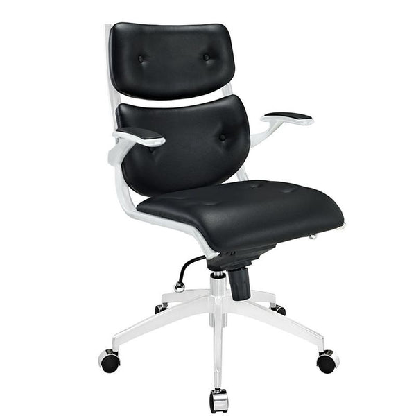 Push Mid Back Office Chair in Black