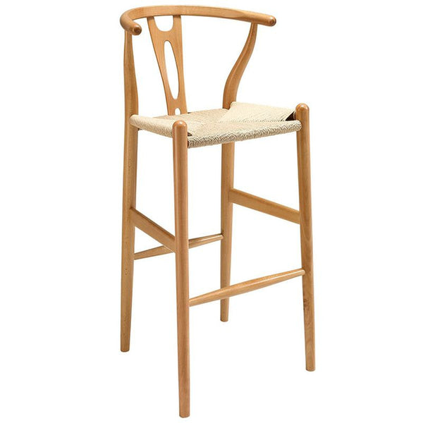 Amish Wood Bar Stool in Natural