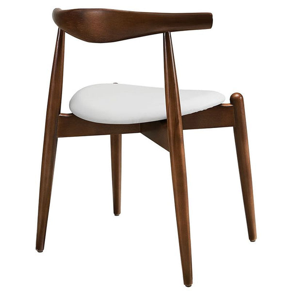 Stalwart Dining Side Chair in Dark Walnut White