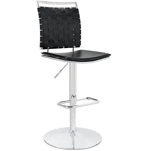 Fuse Adjustable Armless Bar Stool in Black