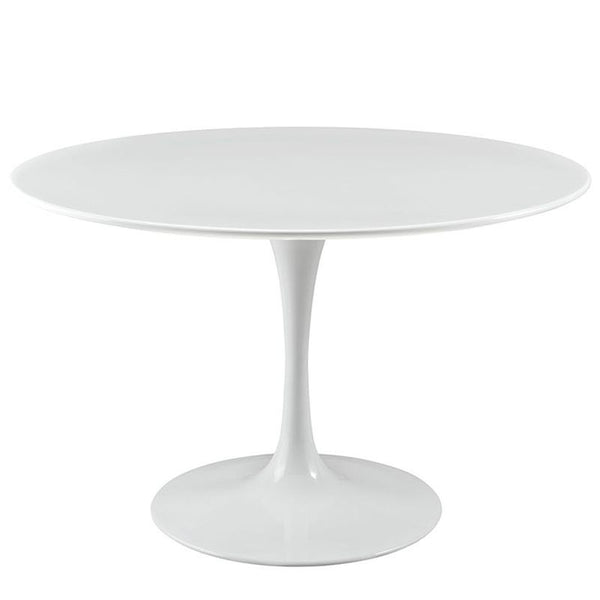 Lippa 47" Wood Top Dining Table in White
