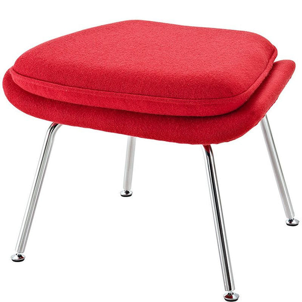 W Fabric Lounge Chair in Red by Furniture and Things