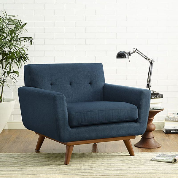 Engage Upholstered Armchair in Azure