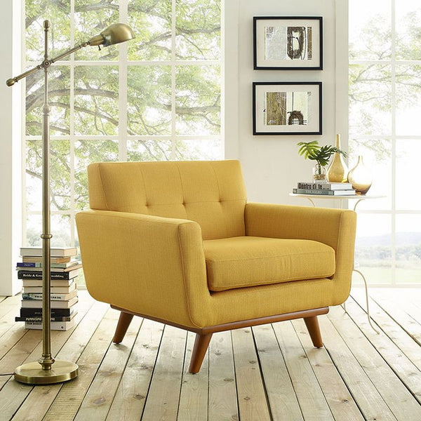 Engage Upholstered Armchair in Citrus