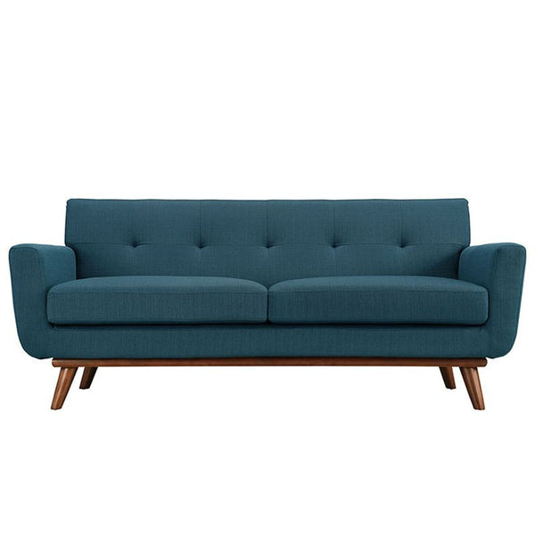 Engage Upholstered Loveseat in Azure