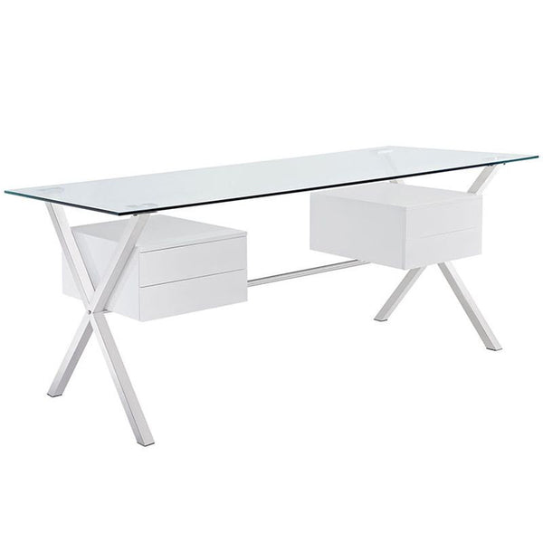 Abeyance Office Desk in White