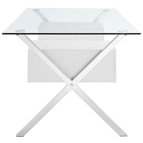 Abeyance Office Desk in White