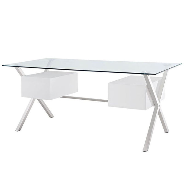 Abeyance Office Desk in White