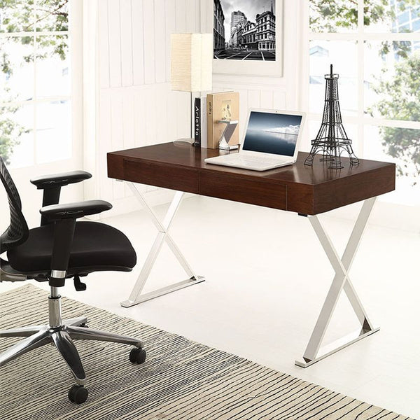 Sector Office Desk in Walnut