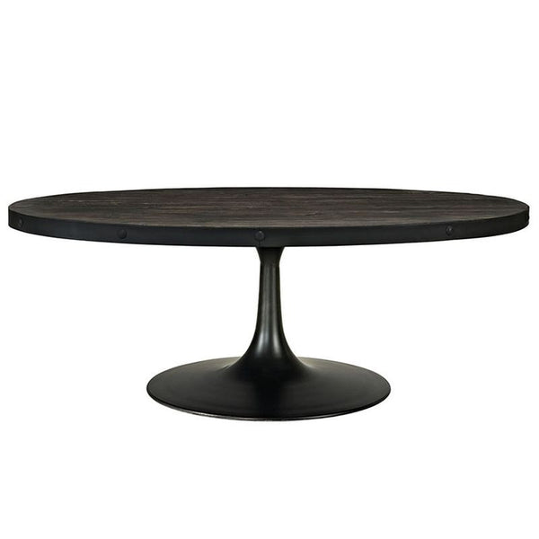 Drive Wood Top Coffee Table in Black