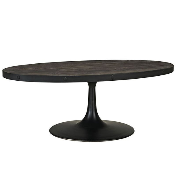 Drive Wood Top Coffee Table in Black