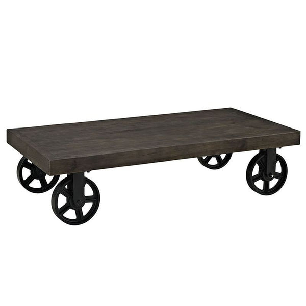 Garrison Wood Top Coffee Table in Black