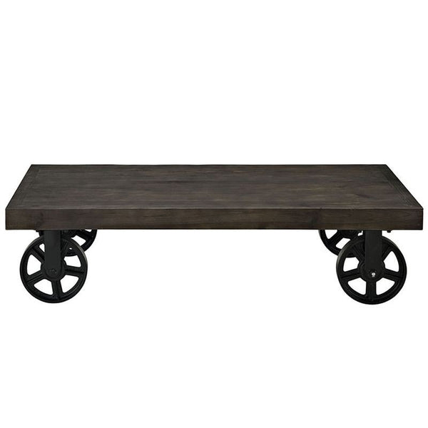 Garrison Wood Top Coffee Table in Black