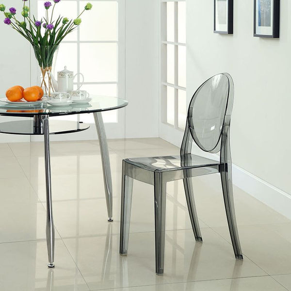 Casper Dining Side Chair in Smoked Clear