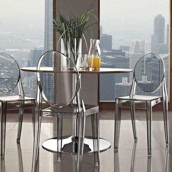 Casper Dining Side Chair in Smoked Clear