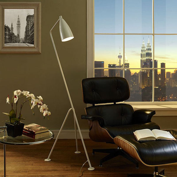 Askance Floor Lamp in White