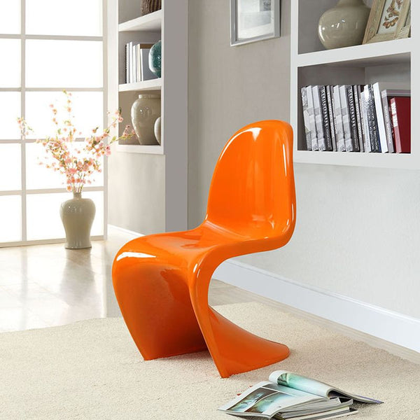 Slither Dining Side Chair in Orange