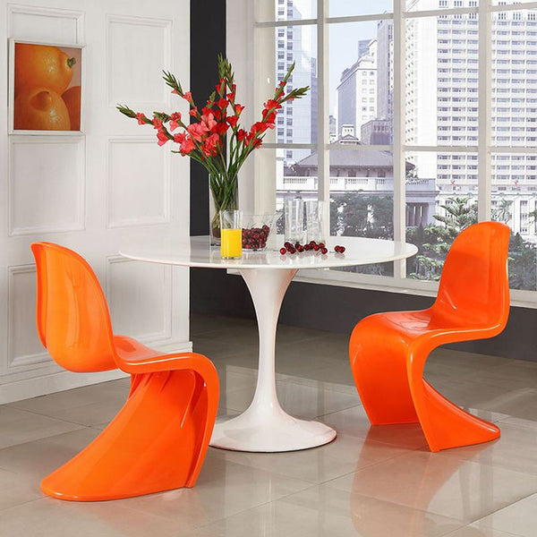 Slither Dining Side Chair in Orange