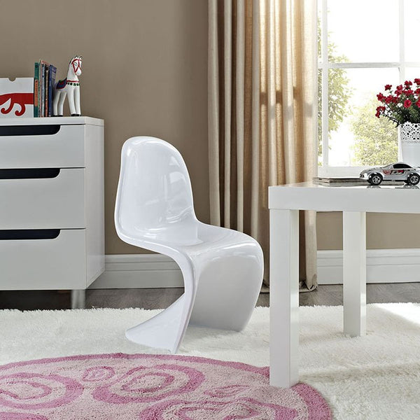 Slither Kids Chair in White