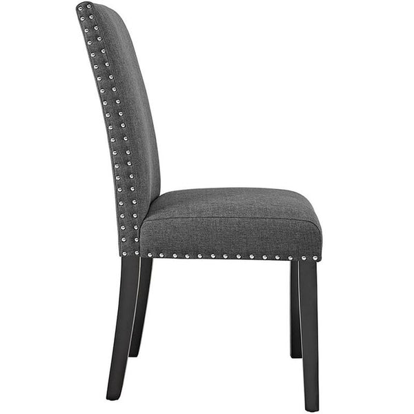 Parcel Dining Fabric Side Chair in Gray