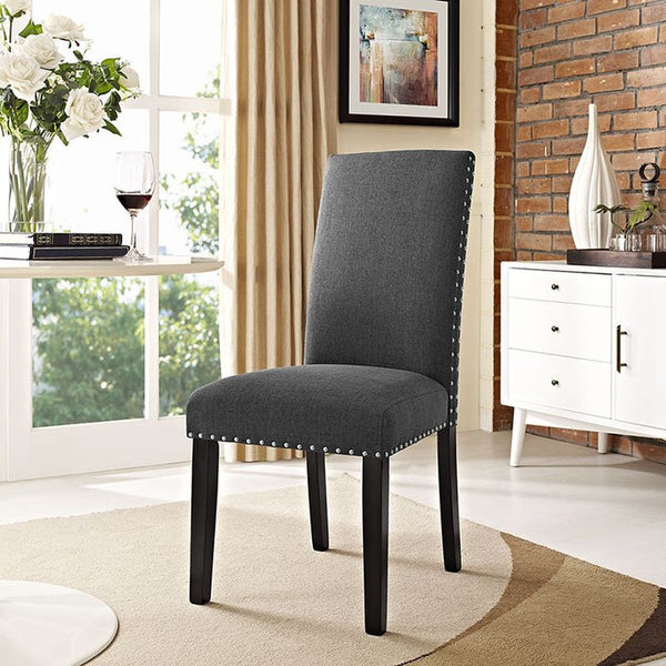 Parcel Dining Fabric Side Chair in Gray