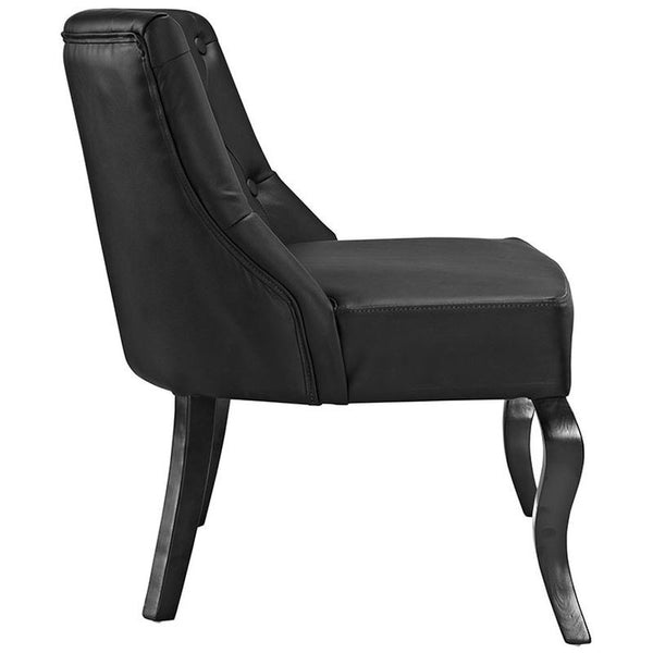 Royal Vinyl Armchair in Black
