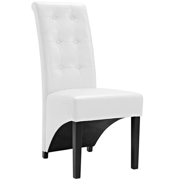 Preside Dining Vinyl Side Chair in White