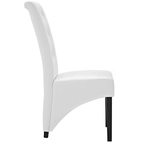 Preside Dining Vinyl Side Chair in White