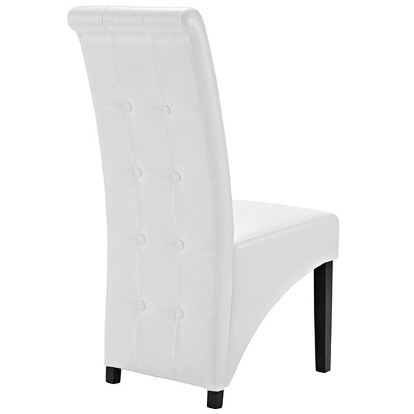 Preside Dining Vinyl Side Chair in White