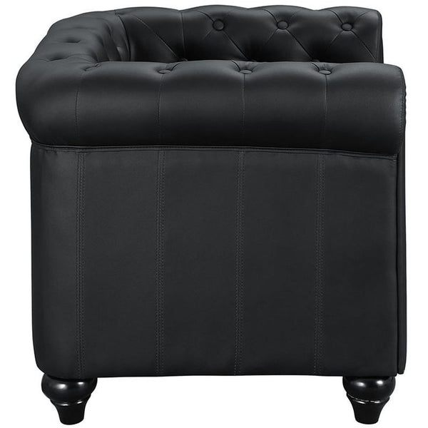 Earl Vinyl Armchair in Black by Furniture and Things