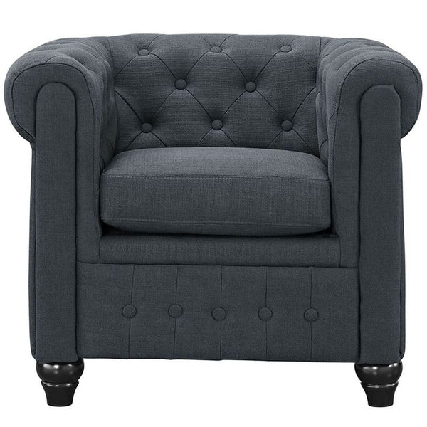 Earl Fabric Armchair in Gray by Furniture and Things