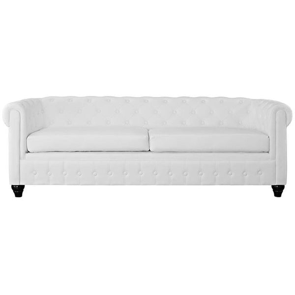 Earl Vinyl Sofa in White by Furniture and Things