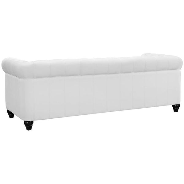 Earl Vinyl Sofa in White by Furniture and Things