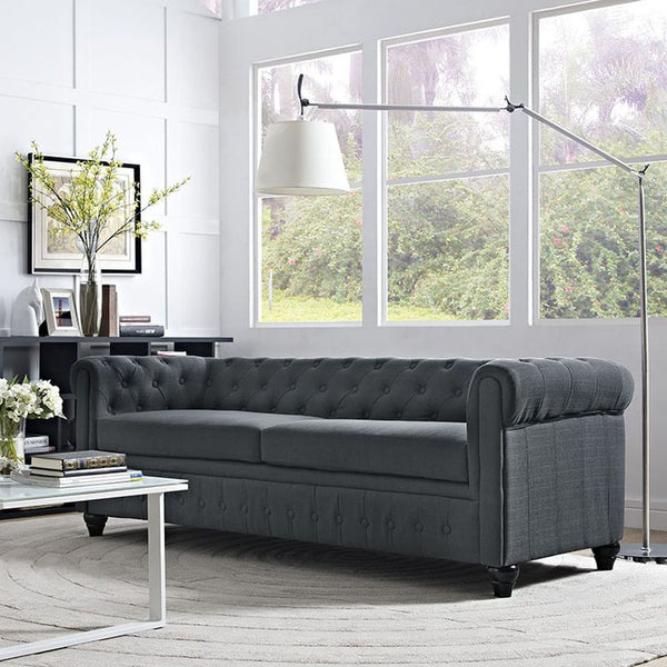 Earl Fabric Sofa in Gray by Furniture and Things