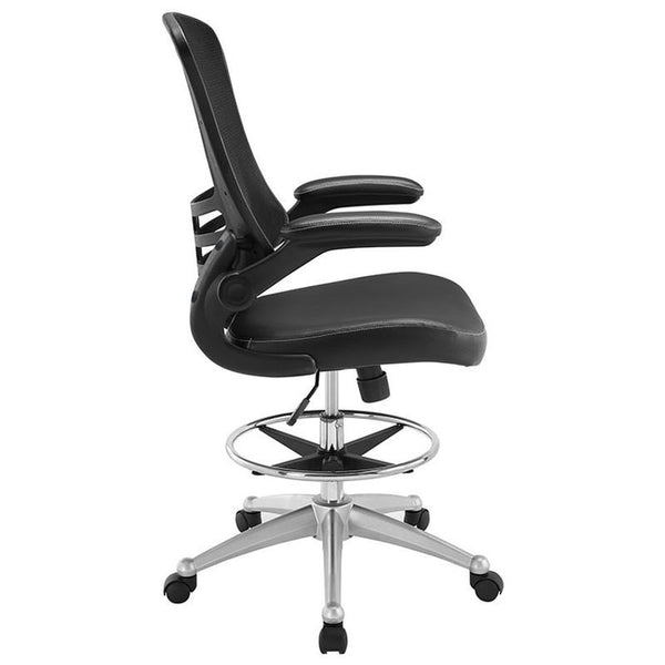 Attainment Vinyl Drafting Stool in Black