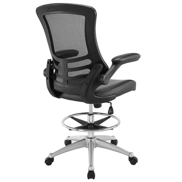 Attainment Vinyl Drafting Stool in Black