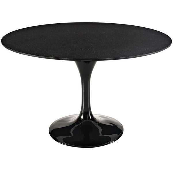 Lippa 48" Marble Dining Table in Black