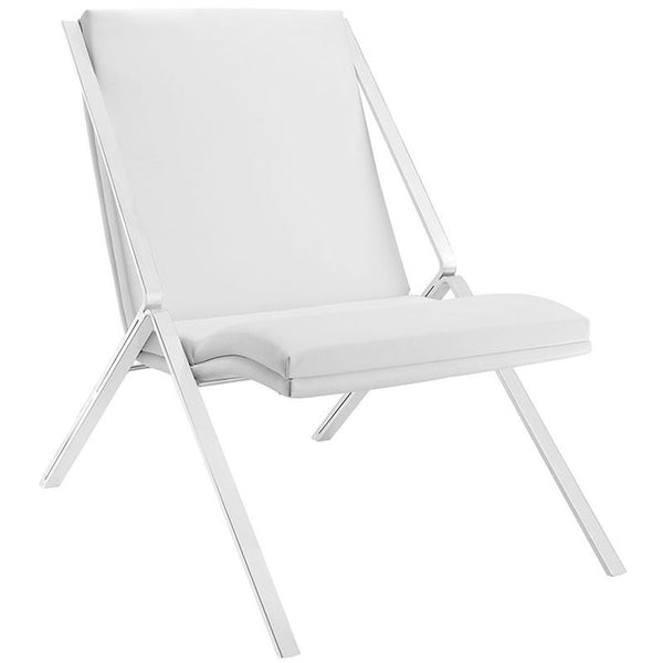 Swing Vinyl Lounge Chair in White